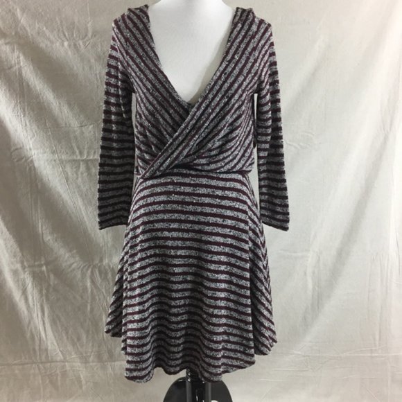 Free People Maverick Eggplant Deep V-Neck Dress - Picture 2 of 8